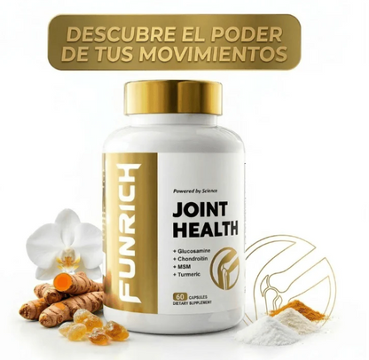 Funrich Joint Health | Suplemento natural para articulaciones 🦴🌿60 cápsulas + envío gratis